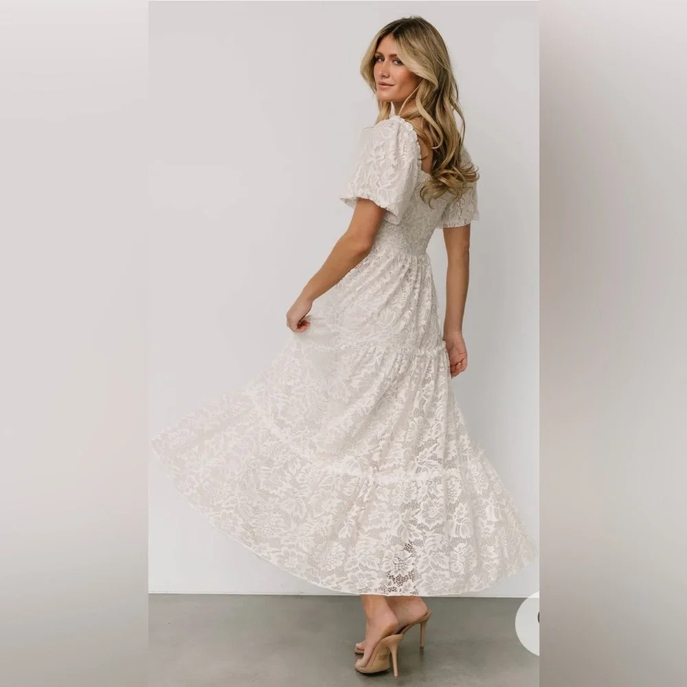 Baltic born Aspen Smocked Lace Maxi Dress - Picture 4 of 9